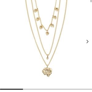 Pilgrim Tabitha Recycled Crystal and Pendants  Necklace 3-in-1